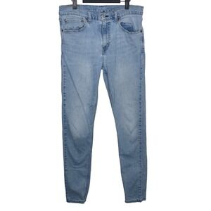 Levis 512 Slim Taper Jeans Mens 34x36 Light Wash Blue Stretch Denim 28833-0498